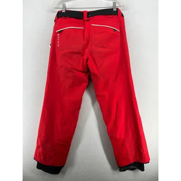 KJUS Snowpants 34 XS Adrenaline Thinsulate Flex Ski Snowboard Belted Red